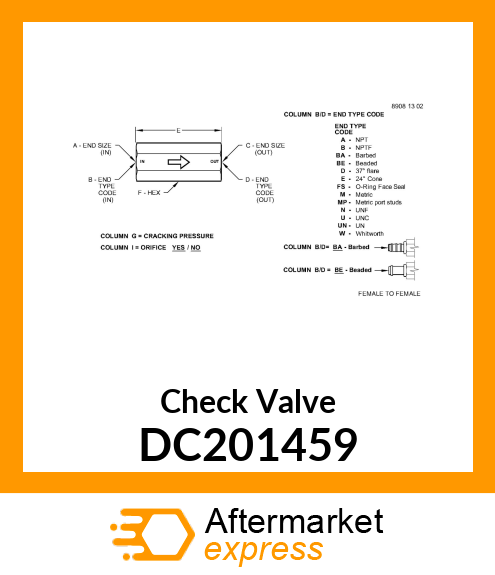 Check Valve DC201459