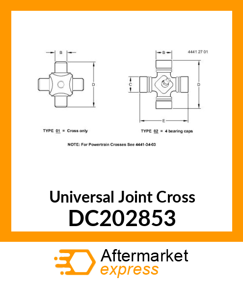 Universal Joint Cross DC202853