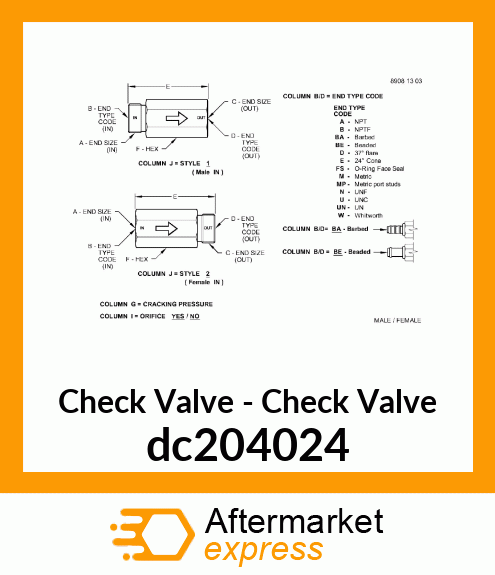 Check Valve dc204024