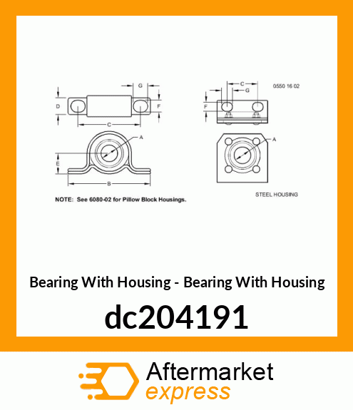 Bearing With Housing dc204191