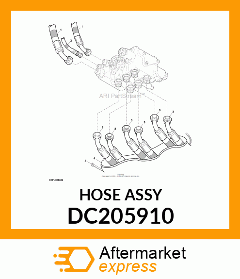 HOSE, HYDRAULIC (12.7 X 1350 MM) DC205910