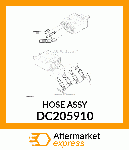 HOSE, HYDRAULIC (12.7 X 1350 MM) DC205910