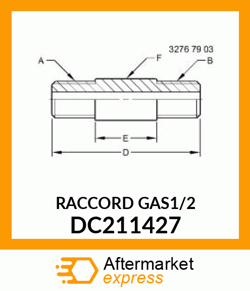 RACCORD GAS1/2 DC211427