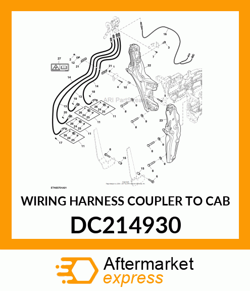 WIRING HARNESS COUPLER TO CAB DC214930