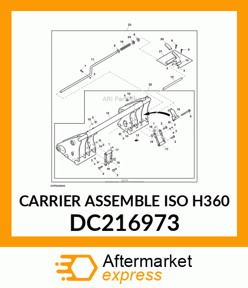 CARRIER ASSEMBLE ISO H360 DC216973