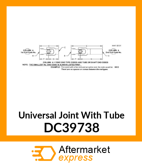 Universal Joint With Tube DC39738