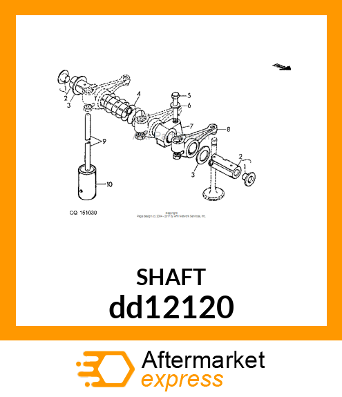 KIT,ROCKER ARM SHAFT,4 CYL dd12120