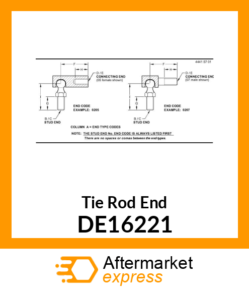 Tie Rod End DE16221