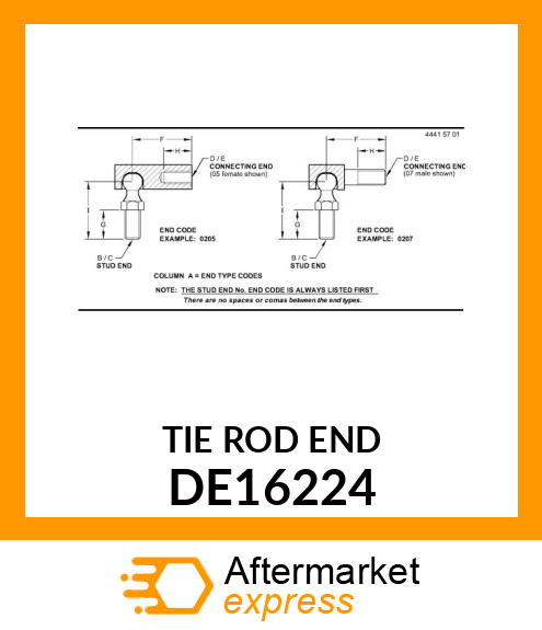 TIE ROD END DE16224