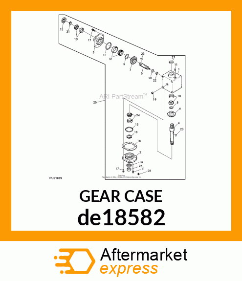 GEARBOX, MOWER DECK de18582