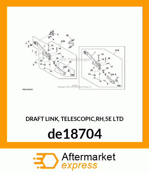 DRAFT LINK, TELESCOPIC,RH,5E LTD de18704