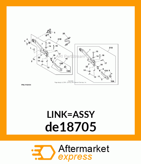 DRAFT LINK, TELESCOPIC,LH,5E LTD de18705