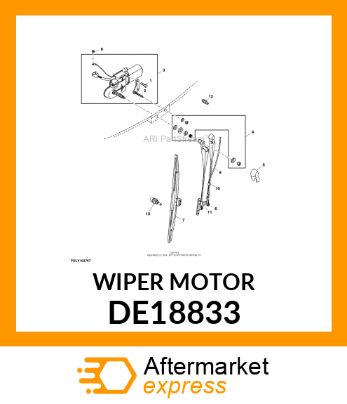 WIPER MOTOR DE18833