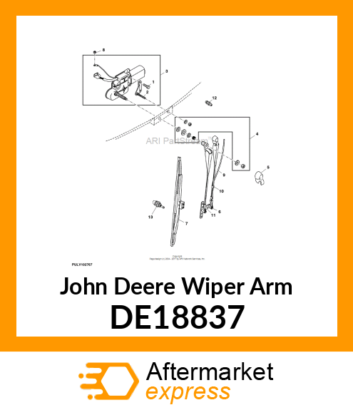 WIPER ARM DE18837