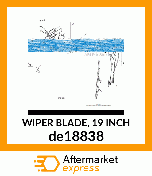 WIPER BLADE, 19 INCH de18838