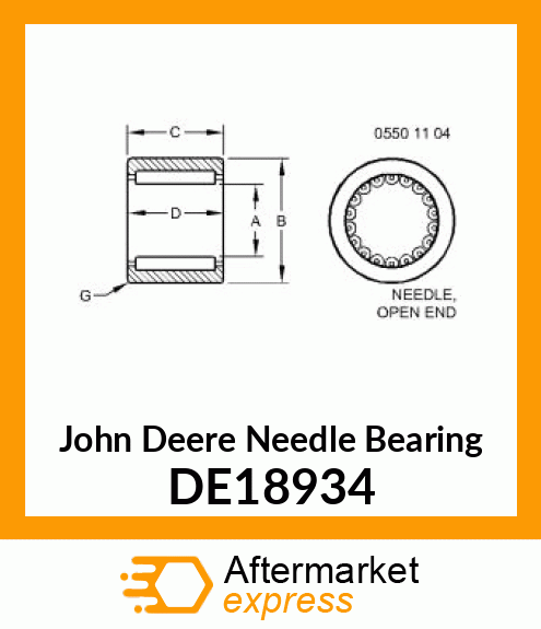 NEEDLE BEARING DE18934