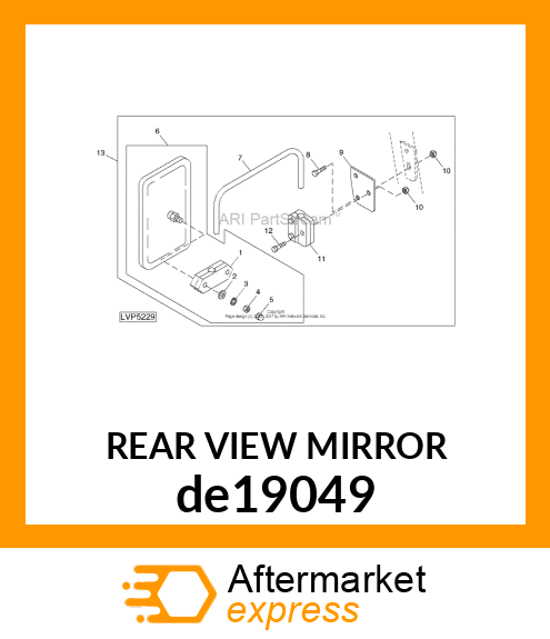 REAR VIEW MIRROR de19049