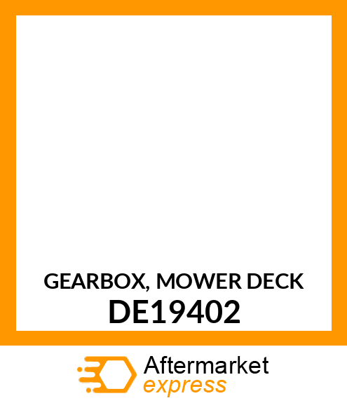 GEARBOX, MOWER DECK DE19402