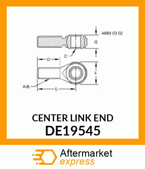 CENTER LINK END DE19545