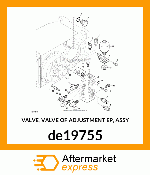 VALVE, VALVE OF ADJUSTMENT EP, ASSY de19755