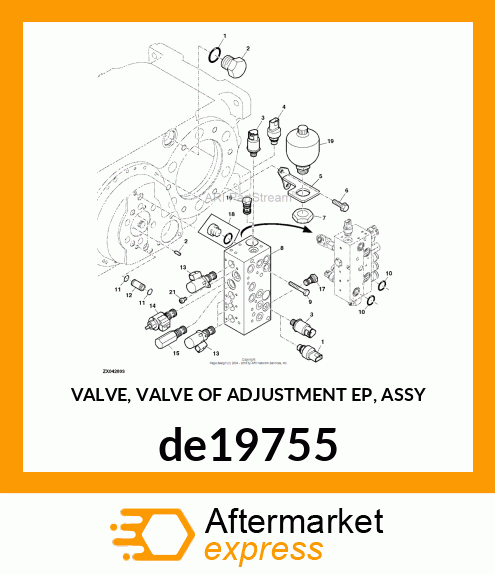 VALVE, VALVE OF ADJUSTMENT EP, ASSY de19755