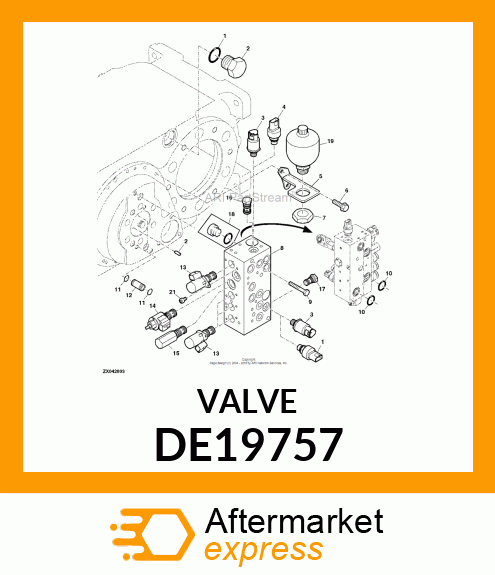 VALVE ASSEMBLY CV2 DE19757