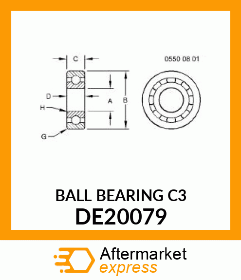 BALL BEARING C3 DE20079