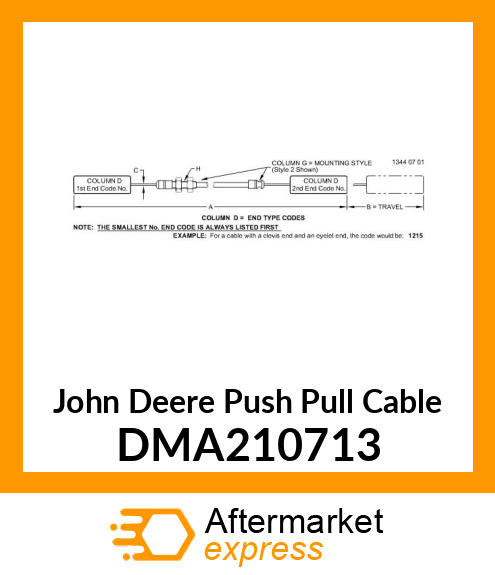 THROTTLE CABLE,MID DMA210713