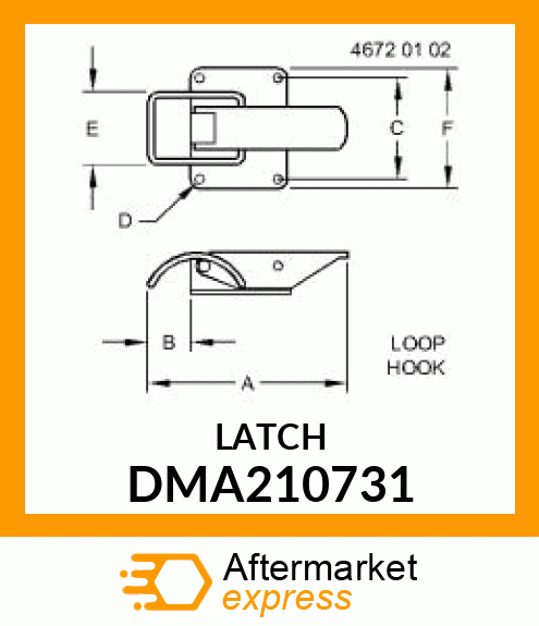 LATCH, NON LOCKING DMA210731