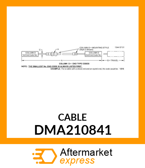 BRAKE CABLE, 997 DMA210841