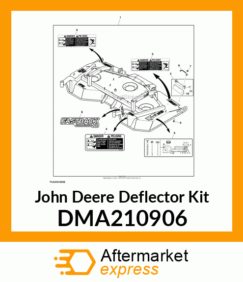 DEFLECTOR KIT 72"/60" CUTTING DECK DMA210906