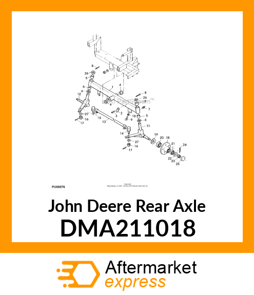 REAR AXLE, SOLID, CPL. DMA211018