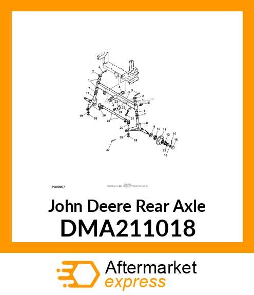 REAR AXLE, SOLID, CPL. DMA211018