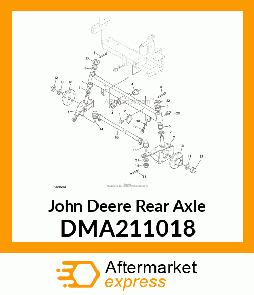 REAR AXLE, SOLID, CPL. DMA211018