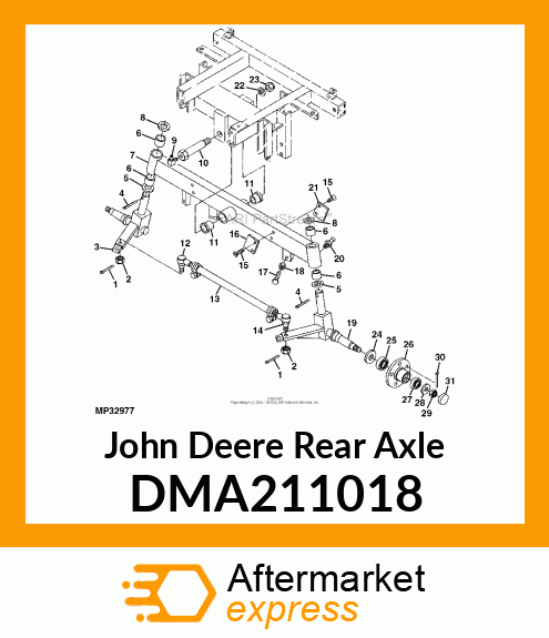 REAR AXLE, SOLID, CPL. DMA211018