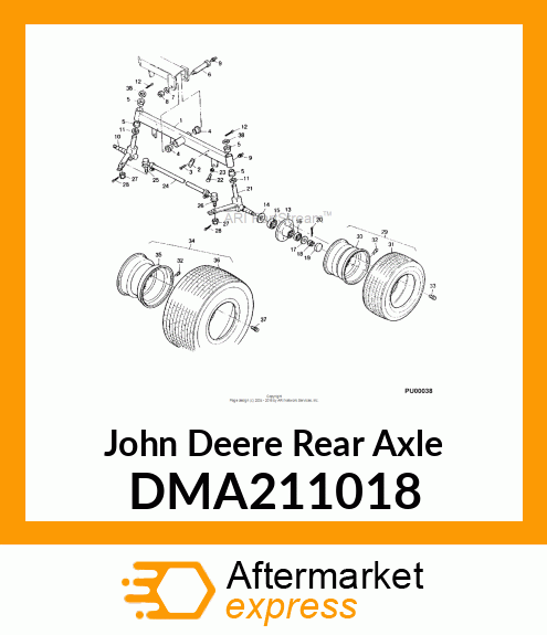 REAR AXLE, SOLID, CPL. DMA211018