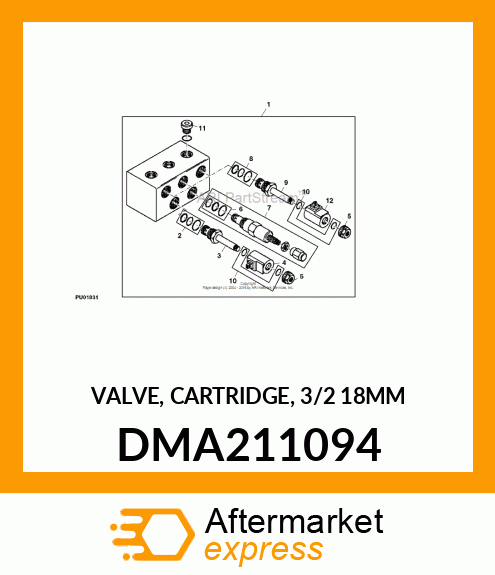 VALVE, CARTRIDGE, 3/2 (18MM) DMA211094