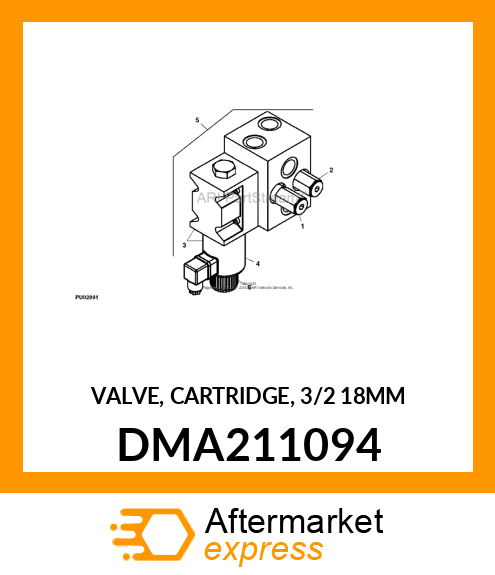 VALVE, CARTRIDGE, 3/2 (18MM) DMA211094