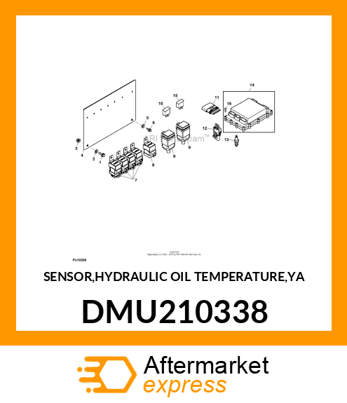 SENSOR,HYDRAULIC OIL TEMPERATURE,YA DMU210338