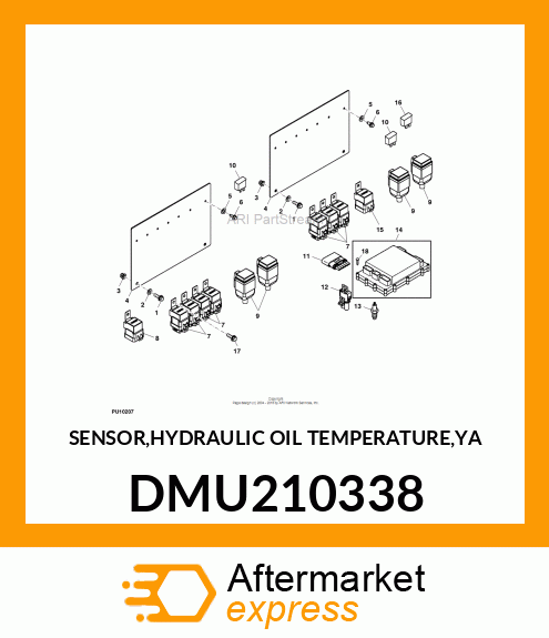 SENSOR,HYDRAULIC OIL TEMPERATURE,YA DMU210338