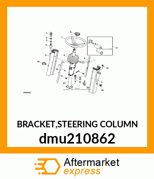 BRACKET,STEERING COLUMN dmu210862