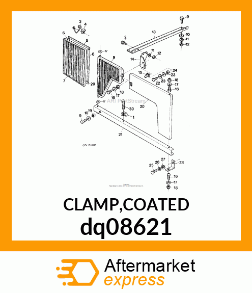 CLAMP,COATED dq08621