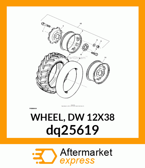 WHEEL, DW 12X38 dq25619