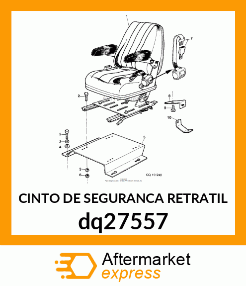 CINTO DE SEGURANCA RETRATIL dq27557
