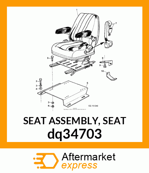 SEAT ASSEMBLY, SEAT dq34703