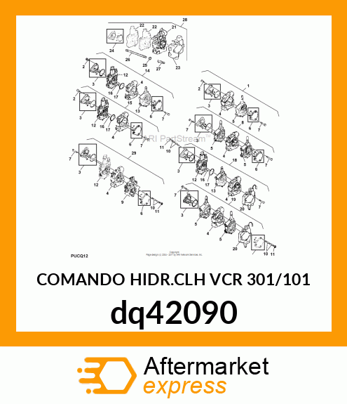 COMANDO HIDR.CLH VCR 301/101 dq42090