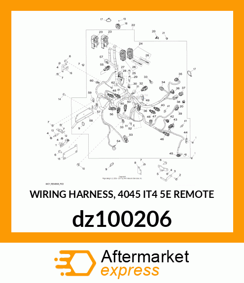 WIRING HARNESS, 4045 IT4 5E REMOTE dz100206