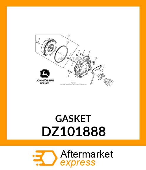 GASKET, FLYWHEEL HOUSING DZ101888