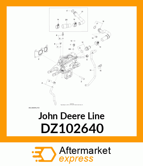 LINE, EGR COOLANT RETRUN, FT4 DZ102640