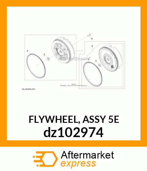 FLYWHEEL, ASSY 5E dz102974